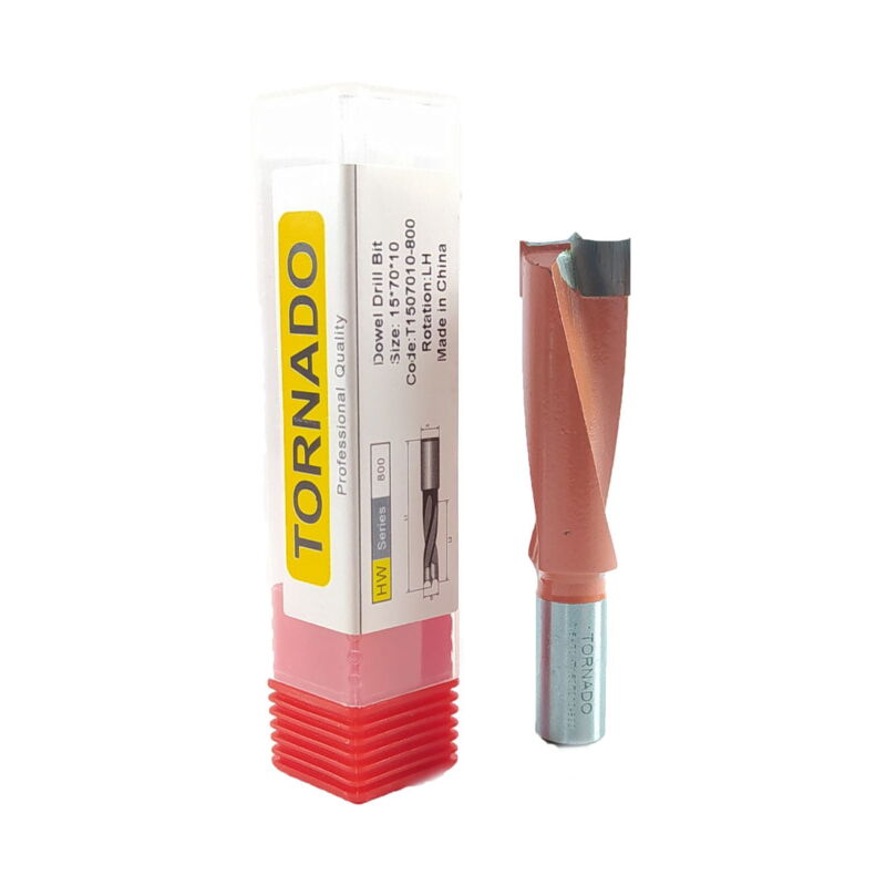 مته سه نیش 15 چپگرد بلند تورنادو T1507010-800 - تصویر 1