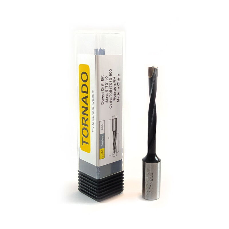 مته-سه-نیش-قطر-5-طول-70-تورنادو مته سه نیش 5 راستگرد بلند تورنادو کد T0517010-800 - تصویر 1