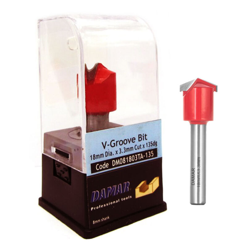 تیغ-وی-135-درجه-قطر-18-کارگیر3-شفت-8-دامار-DM081803TA-135 فرز 135 درجه دامار DM081803-135