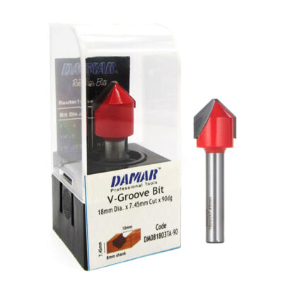 فرز حکاکی 90 درجه دامار قطر 18 DM081803TA-90