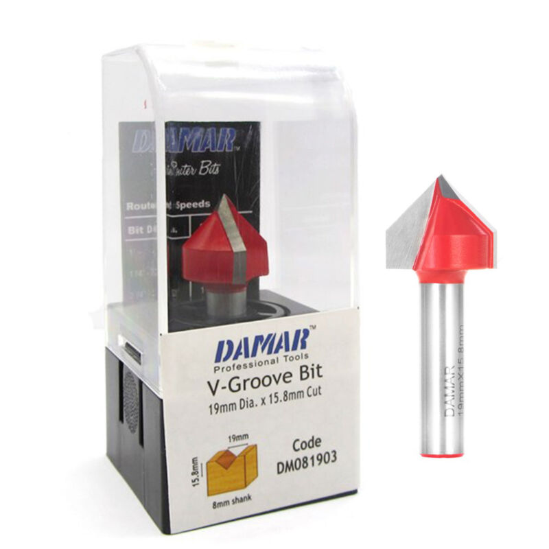 تیغ-وی-90-درجه-قطر-19-کارگیر-15-شفت-8-دامار-تیغ-حکاکی-DM081903 فرز حکاکی 90 درجه دامار قطر 19 DM081903