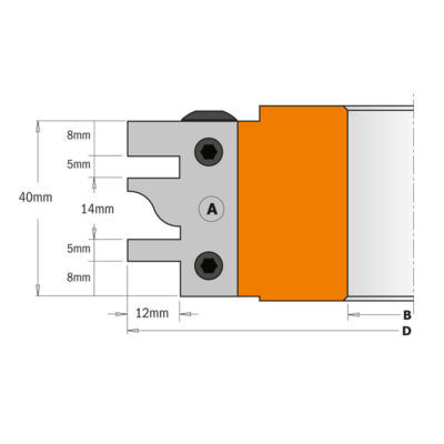 توپی فاق و زبانه یک طرفه کابینتی سی ام تی CMT
