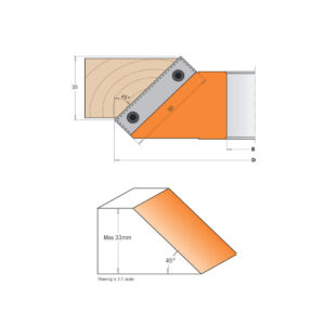 توپی پخ 45 درجه سی ام تی