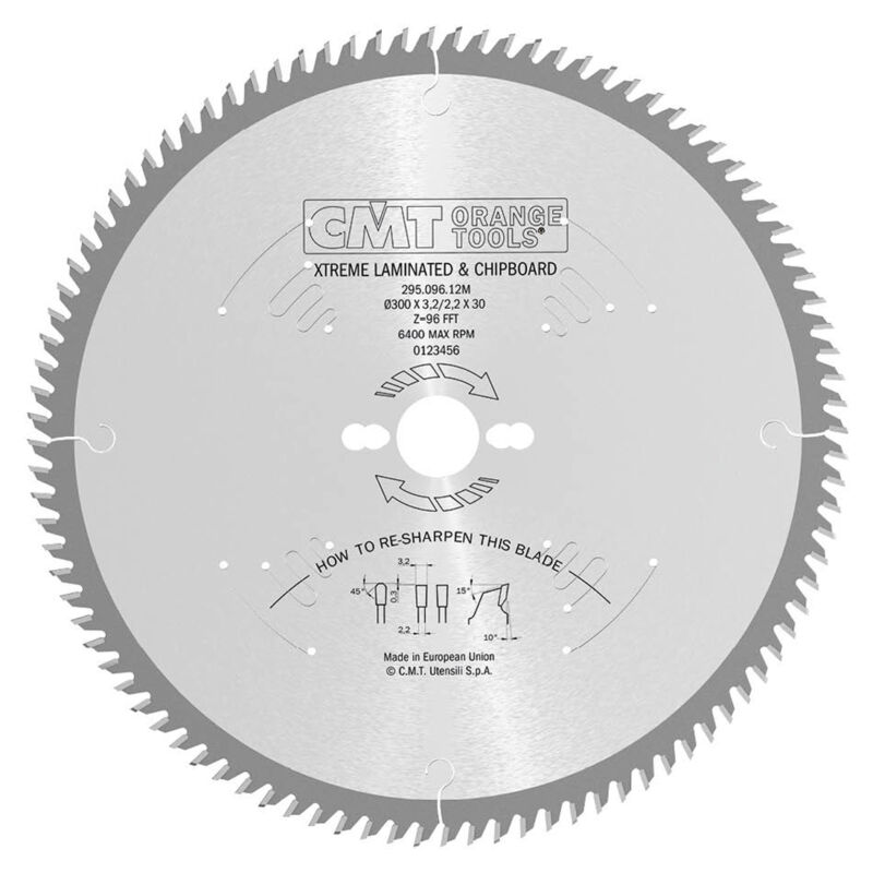 تیغ اره ملامینه بر قطر 300 دندانه 96 سی ام تی 295.096.12m
