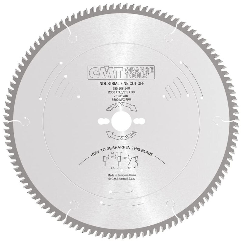 تیغ-اره-پانل-بر-قطر-350-دندانه-108-سی-ام-تی-285.108.14m تیغ اره جنرال بر قطر 350 دندانه 108 سی ام تی 285.108.14m