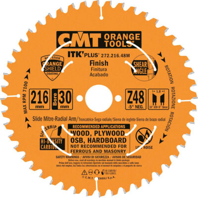 تیغ اره چوب بر قطر 216 دندانه 48 سی ام تی 272.216.48m